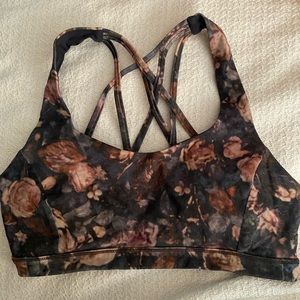 Lululemon Floral Print Sports Bra Size 8